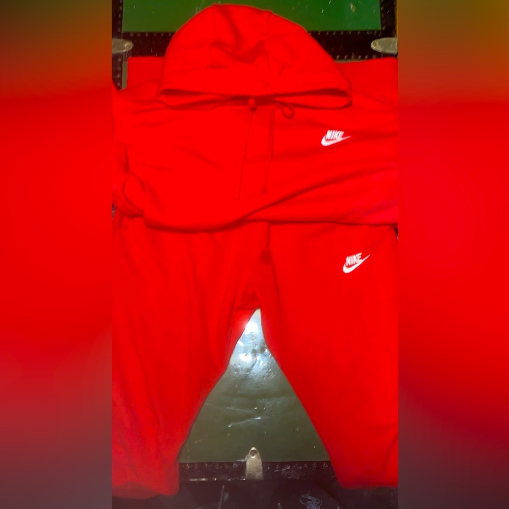 Nike red tracksuit